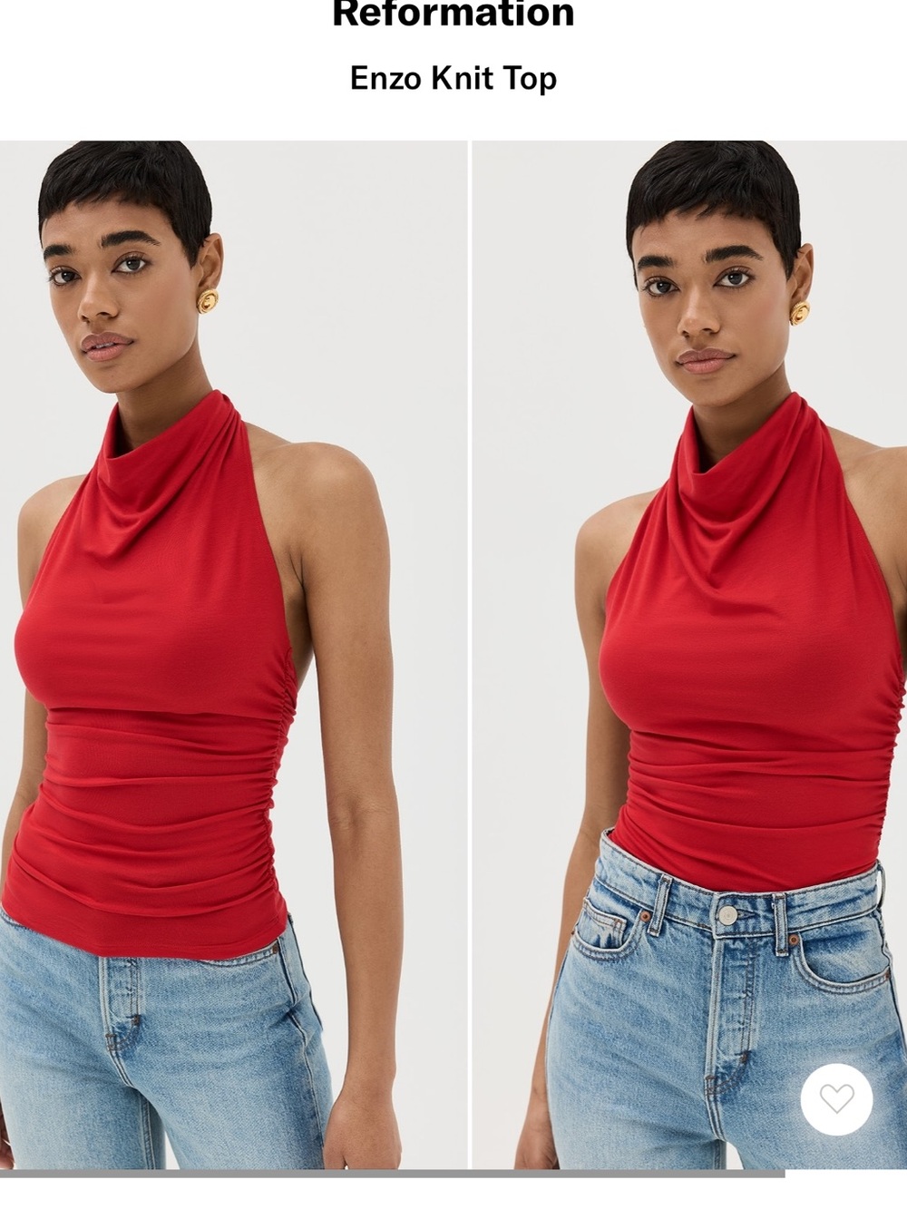 SOLD OUT NWOT Reformation Enzo Knit Top in Red